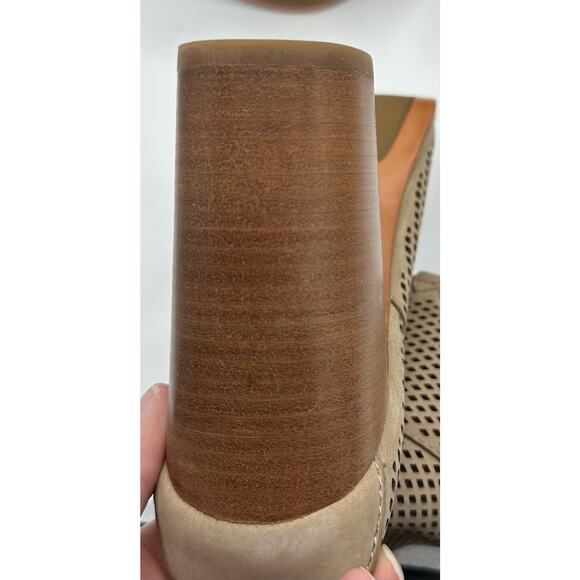 Frye Women's Gabby Perforated Ghillie Block Heel Leather Sandals Size 11 - Picture 7 of 8